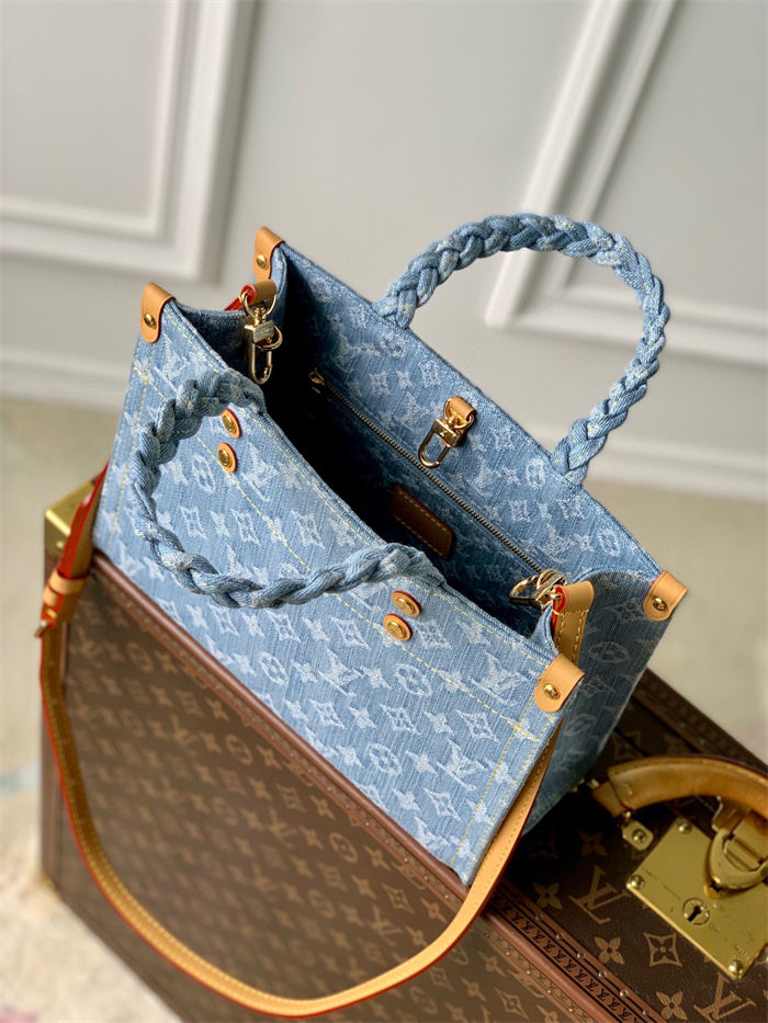 Louis Vuitton Let Go PM Monogram Denim Sky Blue Denim M24897 High