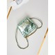 Chanel 22 MINI HANDBAG Metallic Calfskin & Gold-Tone Metal Green AS3980 High