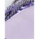 Chanel 22 MINI HANDBAG Metallic Calfskin & Silver-Tone Metal Purple AS3980 High