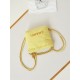 Chanel 22 MINI HANDBAG Canvas & Gold-Tone Metal Yellow AS3980 High