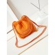 Chanel 22 MINI HANDBAG Canvas & Gold-Tone Metal Orange AS3980 High