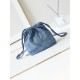 Chanel 22 MINI HANDBAG Washed Denim & Silver-Tone Metal Blue AS3980 High