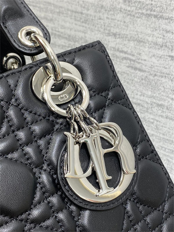 SMALL LADY Dior MY ABCDior BAG Cannage Lambskin Black-Silver High