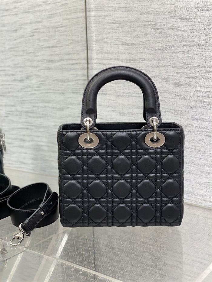 SMALL LADY Dior MY ABCDior BAG Cannage Lambskin Black-Silver High