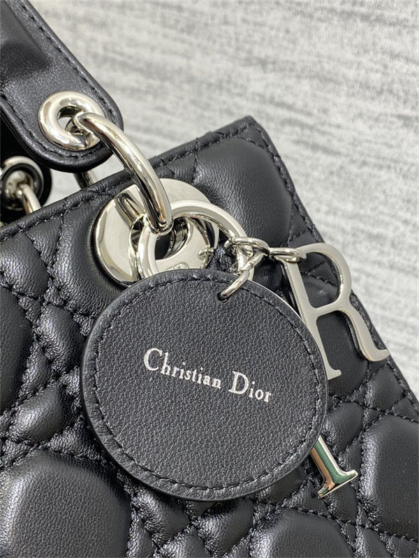 SMALL LADY Dior MY ABCDior BAG Cannage Lambskin Black-Silver High