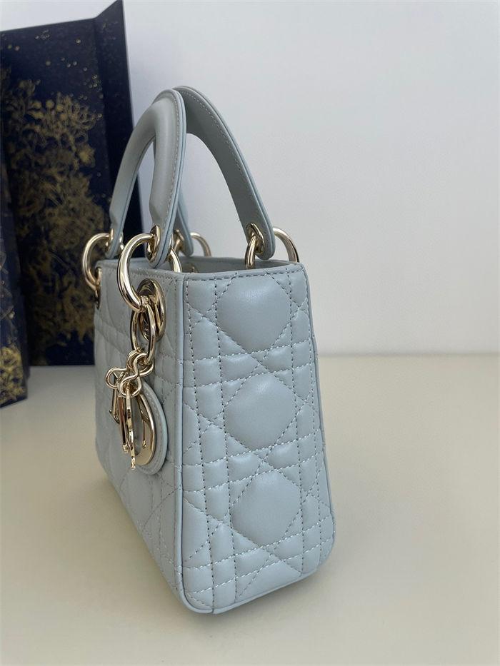 MINI LADY Dior BAG Cannage Lambskin Blue-Pale High