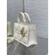 MINI Dior BOOK TOTE Macrocannage Calfskin Latte High