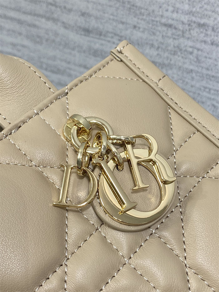 MINI Dior BOOK TOTE Macrocannage Calfskin High