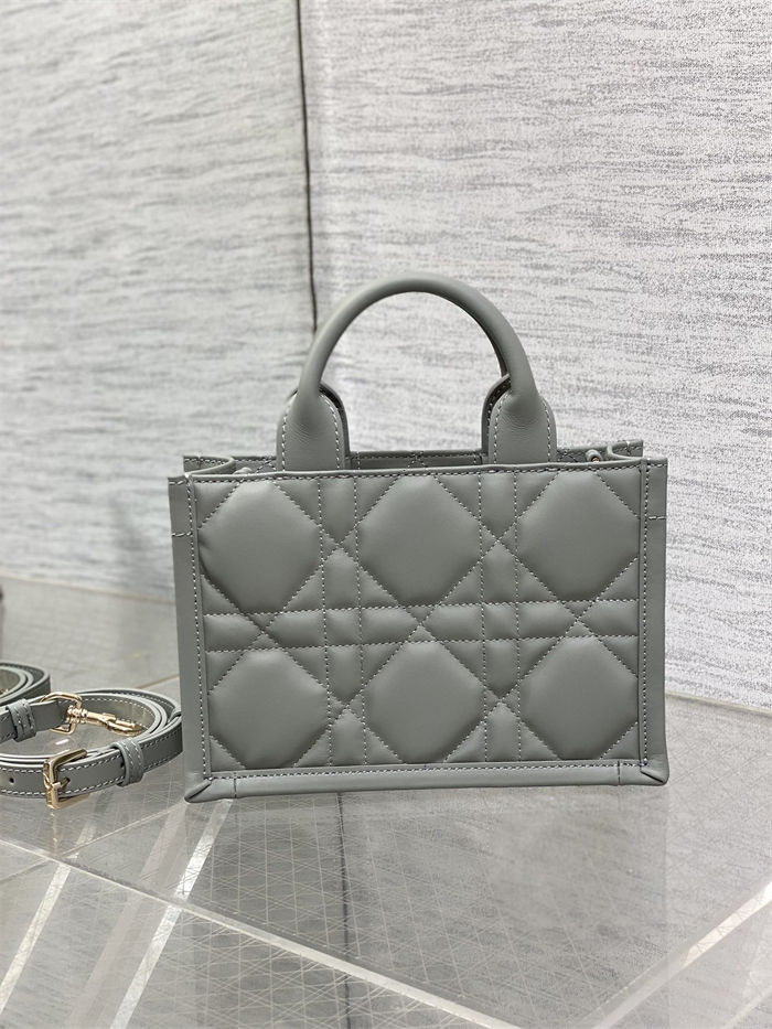 MINI Dior BOOK TOTE Macrocannage Calfskin High