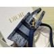 MINI Dior BOOK TOTE Dior Oblique Embroidery Blue Denim High