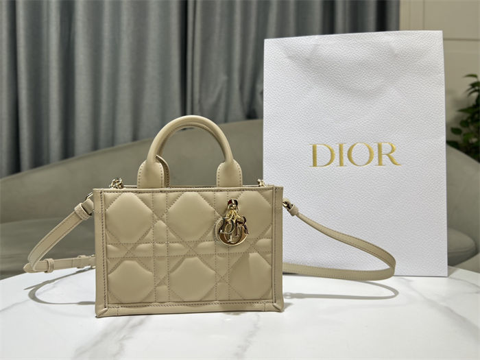 MINI Dior BOOK TOTE Macrocannage Calfskin High