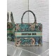 SMALL Dior BOOK TOTE Toile de Jouy Embroidery Sauvage Raffia High