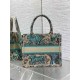 SMALL Dior BOOK TOTE Toile de Jouy Embroidery Sauvage Raffia High