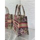 SMALL Dior BOOK TOTE Toile de Jouy Embroidery Sauvage Raffia High