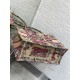 MEDIUM Dior BOOK TOTE Toile de Jouy Embroidery Sauvage Raffia High