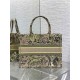 MEDIUM Dior BOOK TOTE Toile de Jouy Embroidery Sauvage Raffia High