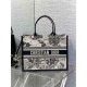 MEDIUM Dior BOOK TOTE Zodiac Embroidery and Black Calfskin High