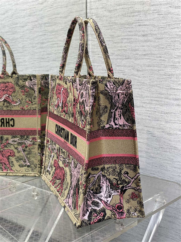 LARGE Dior BOOK TOTE Toile de Jouy Embroidery Sauvage High