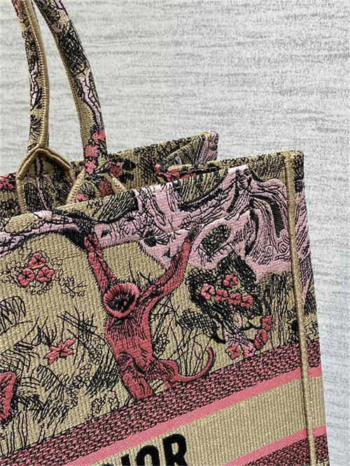 LARGE Dior BOOK TOTE Toile de Jouy Embroidery Sauvage High