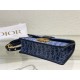 30 MONTAIGNE EAST-WEST BAG WITH CHAIN Dior Oblique Jacquard Blue Denim High