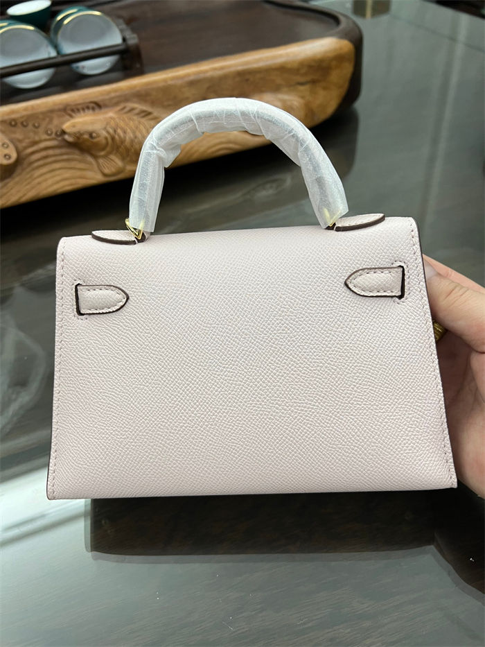 Hermes Kelly Mini II Bag Epsom Leather In Rose Sheherazade CTN High