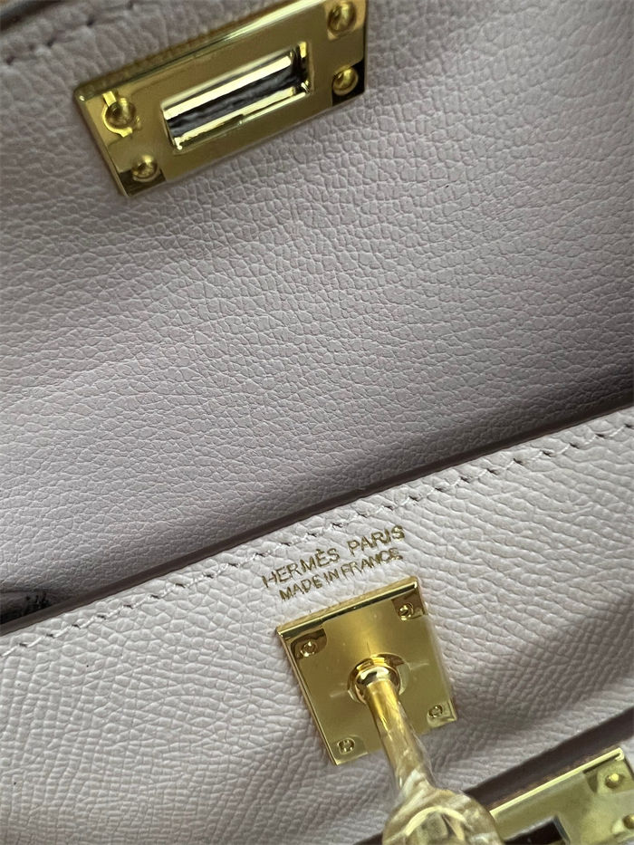 Hermes Kelly Mini II Bag Epsom Leather In Rose Sheherazade CTN High