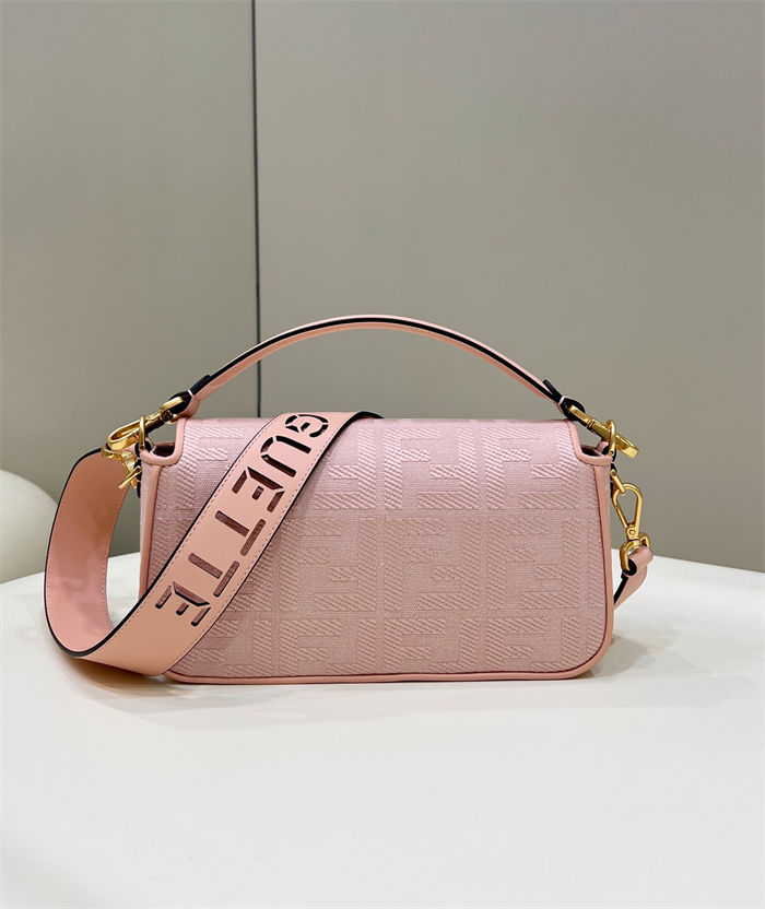 BAGUETTE canvas Laser Cut Strap bag Pink High