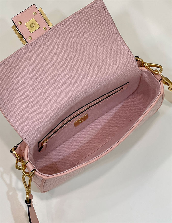 BAGUETTE canvas Laser Cut Strap bag Pink High