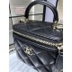 Chanel SMALL VANITY WITH CHAIN AP2198 Lambskin & Gold-Tone Metal Black High