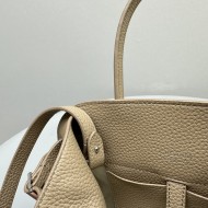 The Row Soft Margaux 13 Bag in Grained Calfskin Beige High