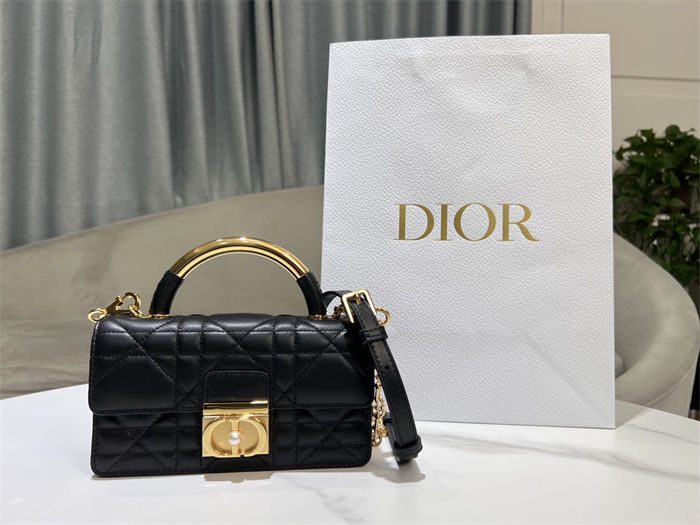 Dior Ange Mini Bag Macrocannage Calfskin High