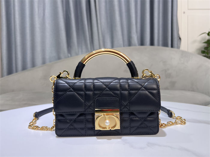 Dior Ange Mini Bag Macrocannage Calfskin High