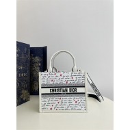 SMALL Dior BOOK TOTE Dioramour Je Vous Adore Embroidery With Strap High