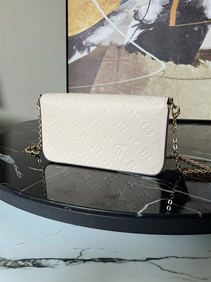 Louis Vuitton FÉLICIE POCHETTE Monogram Empreinte M64064 Cream High