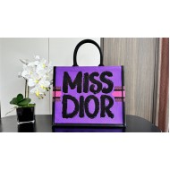 LARGE Dior BOOK TOTE Miss Dior Graffiti Embroidery High