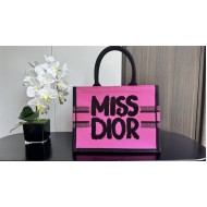 MEDIUM Dior BOOK TOTE Miss Dior Graffiti Embroidery High