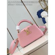 Louis Vuitton Capucines East-West Mini Grained calfskin M48865/M24671 Pink High