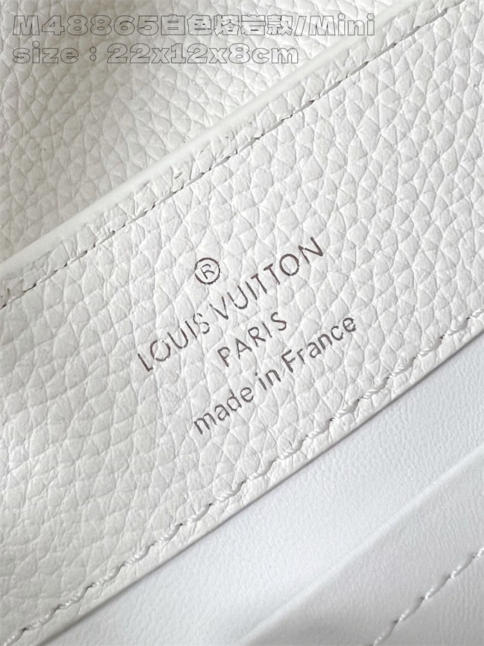 Louis Vuitton Capucines East-West Mini Grained calfskin M48865/M24671 White High