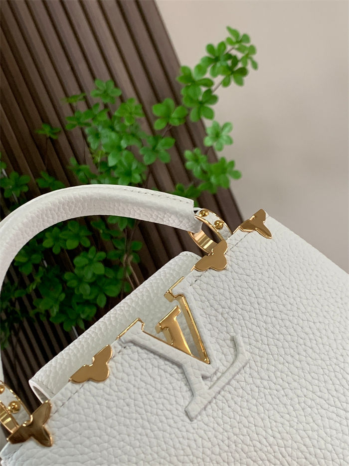 Louis Vuitton CAPUCINES MINI Taurillon White M56669 High