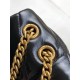 LOULOU PUFFER MINI BAG IN QUILTED LAMBSKIN Gold-Tone Black Shiny High