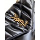 LOULOU PUFFER MINI BAG IN QUILTED LAMBSKIN Gold-Tone Black Shiny High