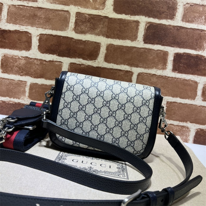 Gucci Horsebit 1955 mini bag 658574 GG Supreme canvas Blue High