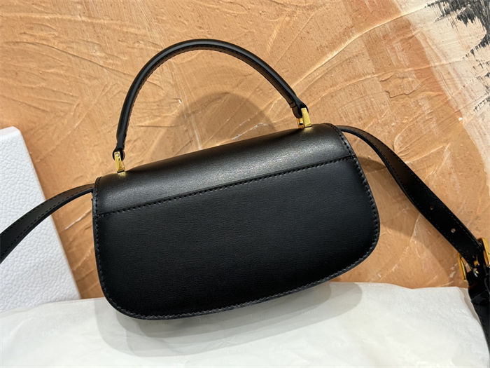 30 Montaigne Avenue Top Handle Bag Small Calfskin Black High