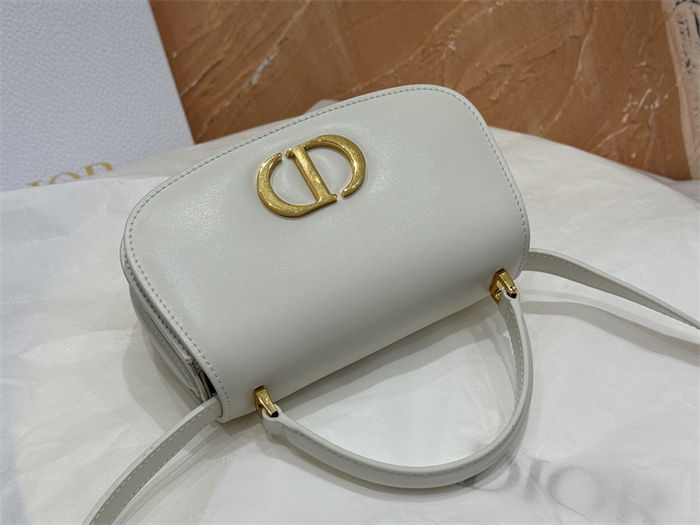 30 Montaigne Avenue Top Handle Bag Small Calfskin Latte High