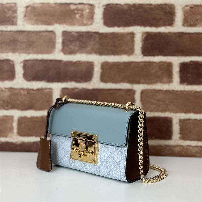 Gucci Padlock small GG shoulder bag 409487 Blue High