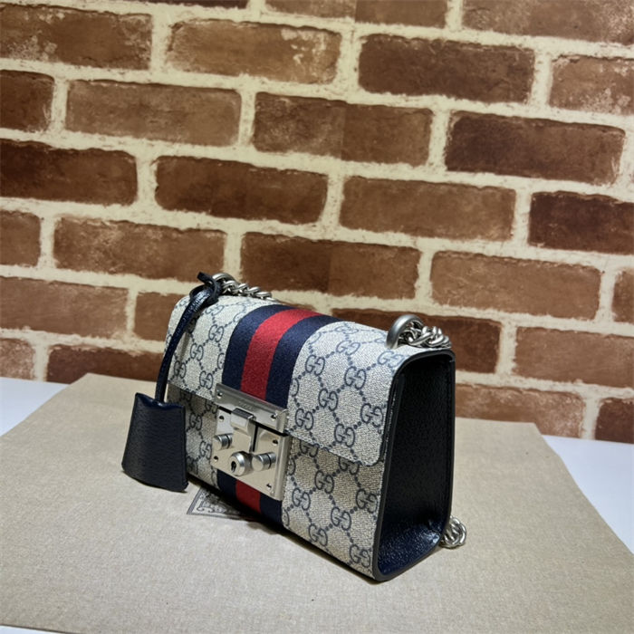 Gucci Padlock small GG shoulder bag 409487 Blue High