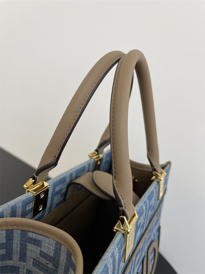 Fendi Sunshine Small FF jacquard fabric Blue High