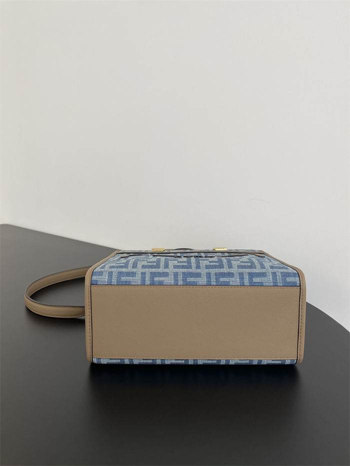 Fendi Sunshine Small FF jacquard fabric Blue High