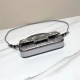 Baguette Phone Pouch nappa leather Silver High