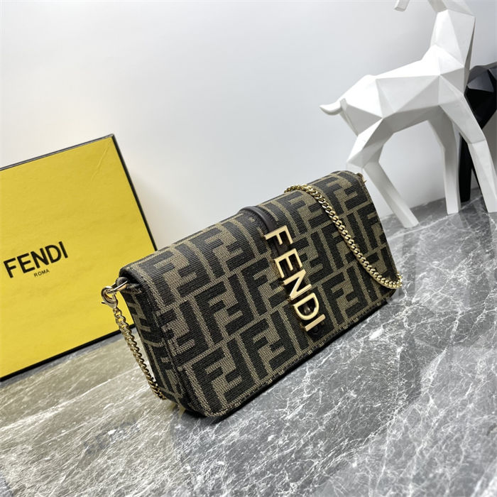 Fendigraphy Chain Wallet FF fabric High